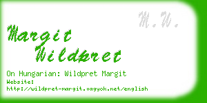 margit wildpret business card